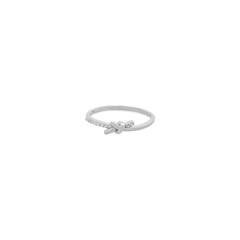 Silver Clove Knot Ring