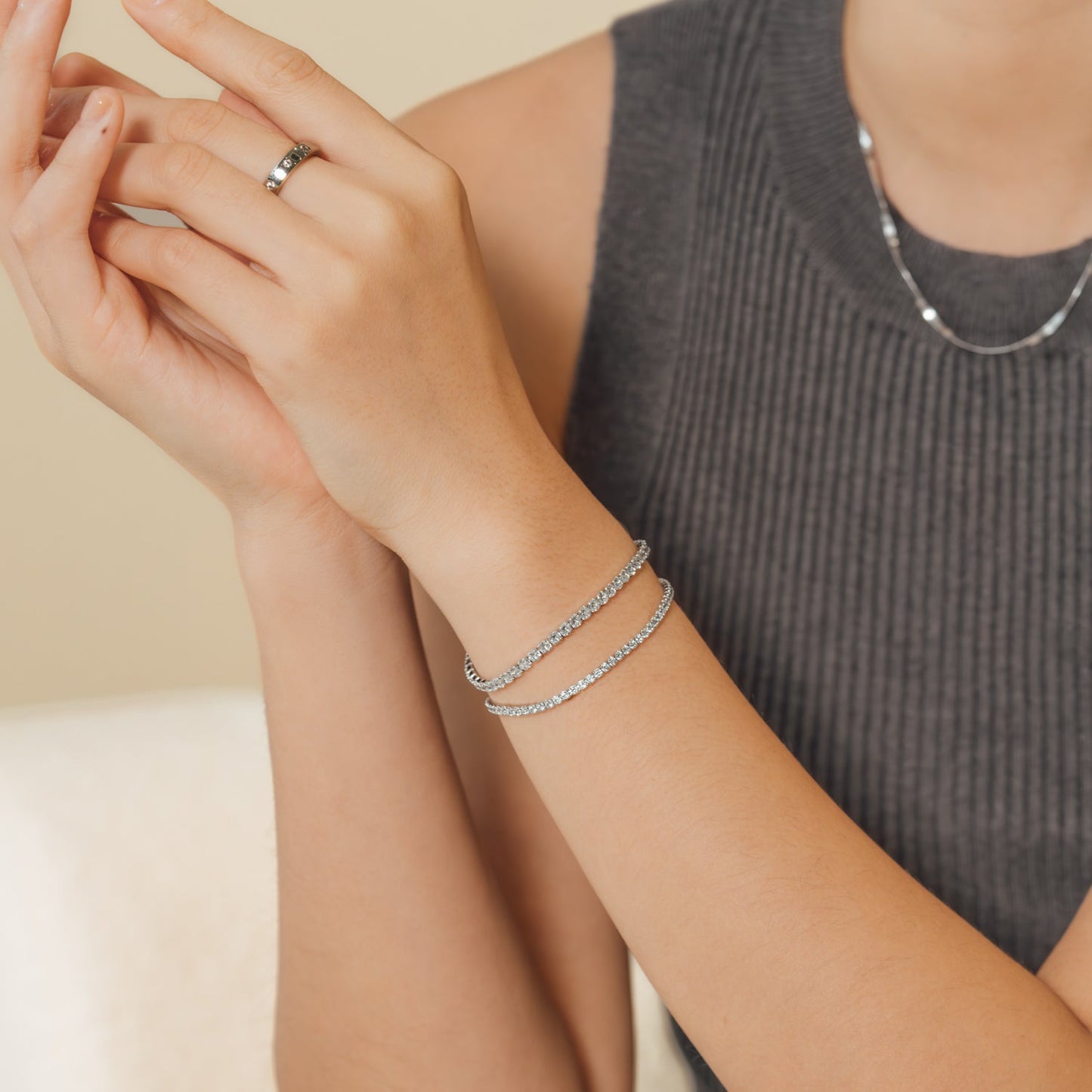 Silver Tennis Bracelet