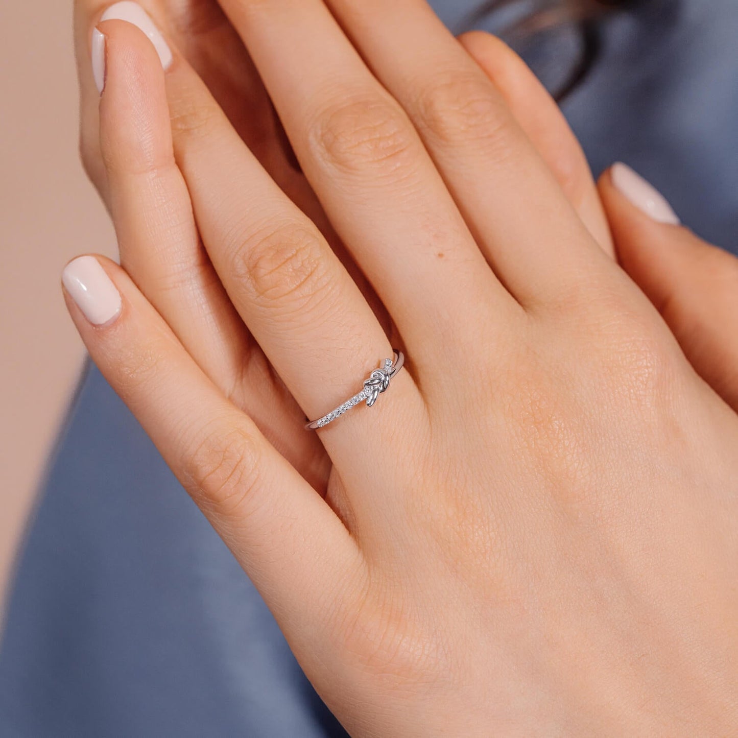 Silver Clove Knot Ring