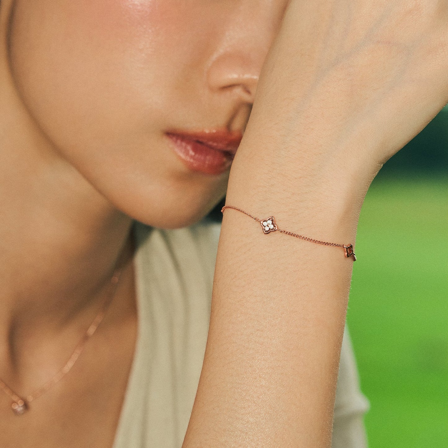 Rose Gold Flourish Bracelet