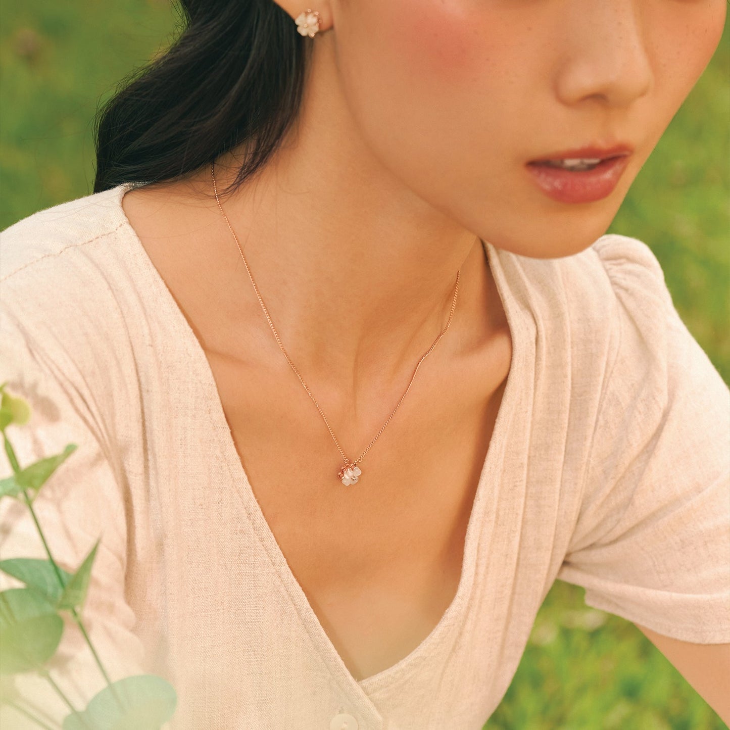 Rose Gold Lucky Swivel Necklace