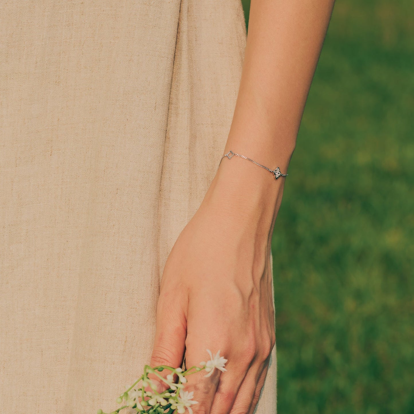 Silver Flourish Bracelet