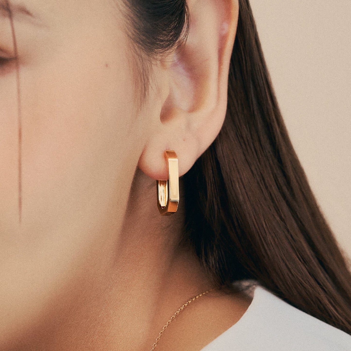 Gold Hexa Hoops