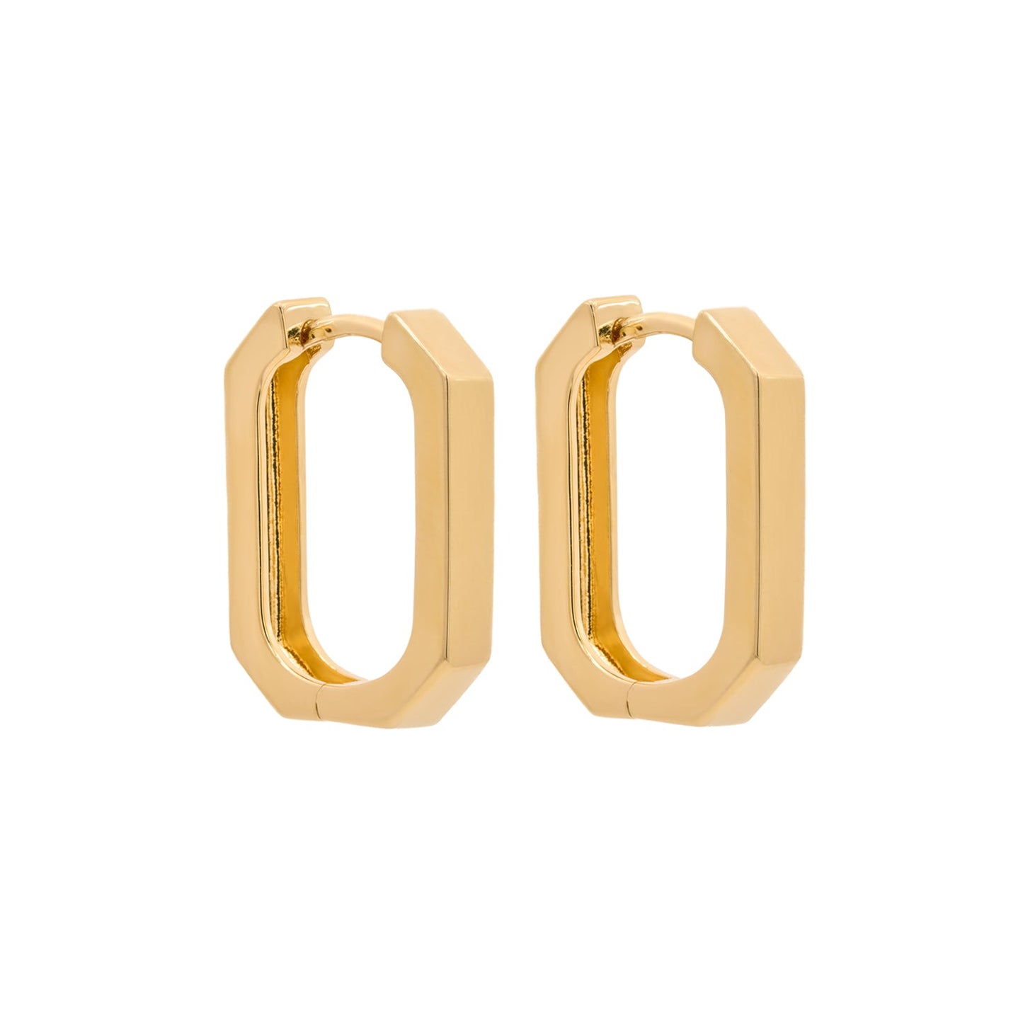 Gold Hexa Hoops