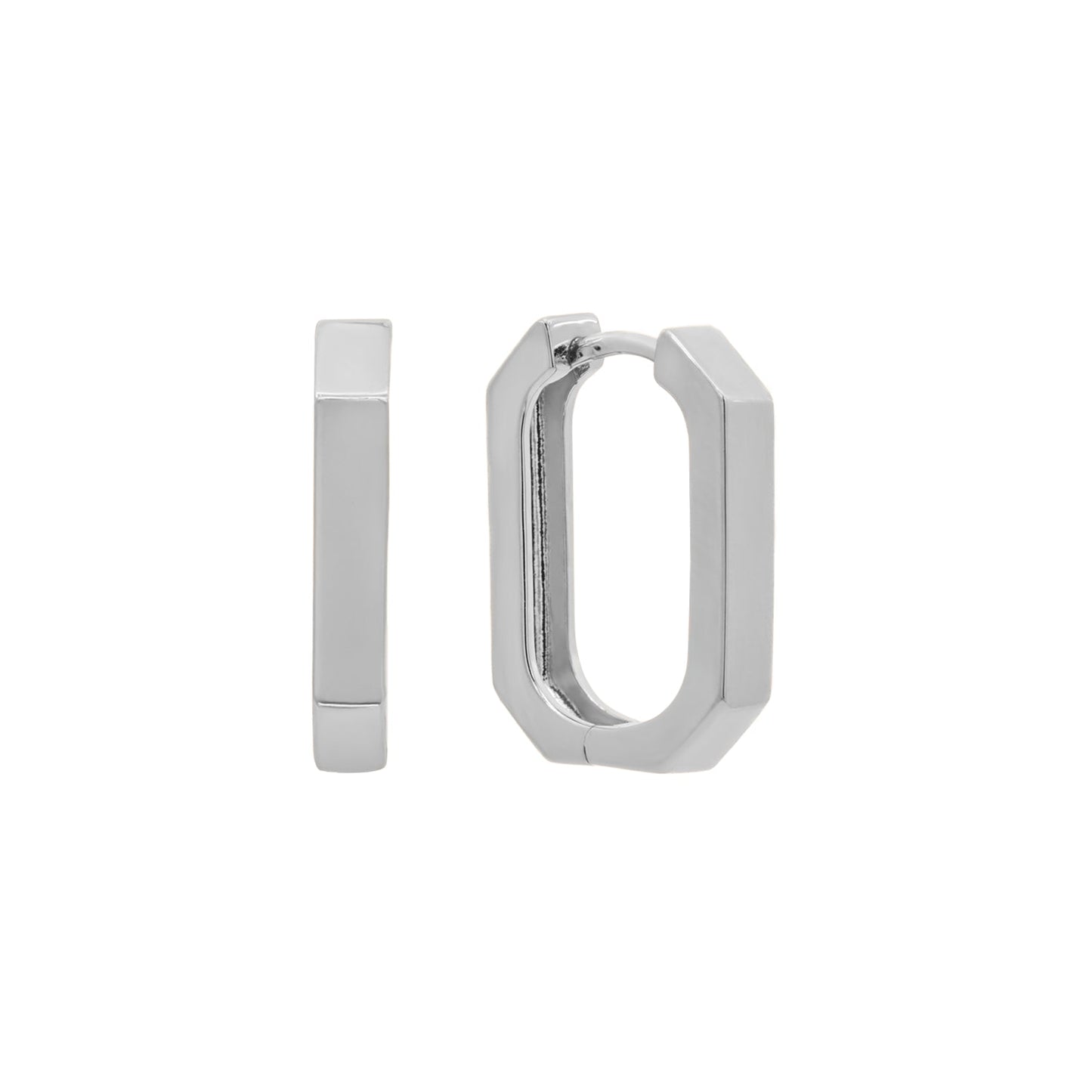 Silver Hexa Hoops