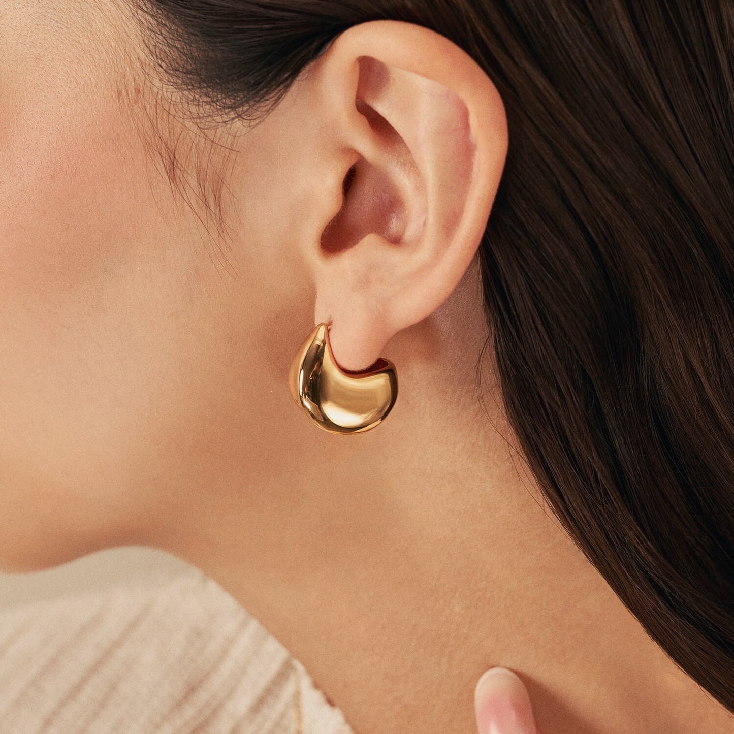 Gold Parabola Earrings