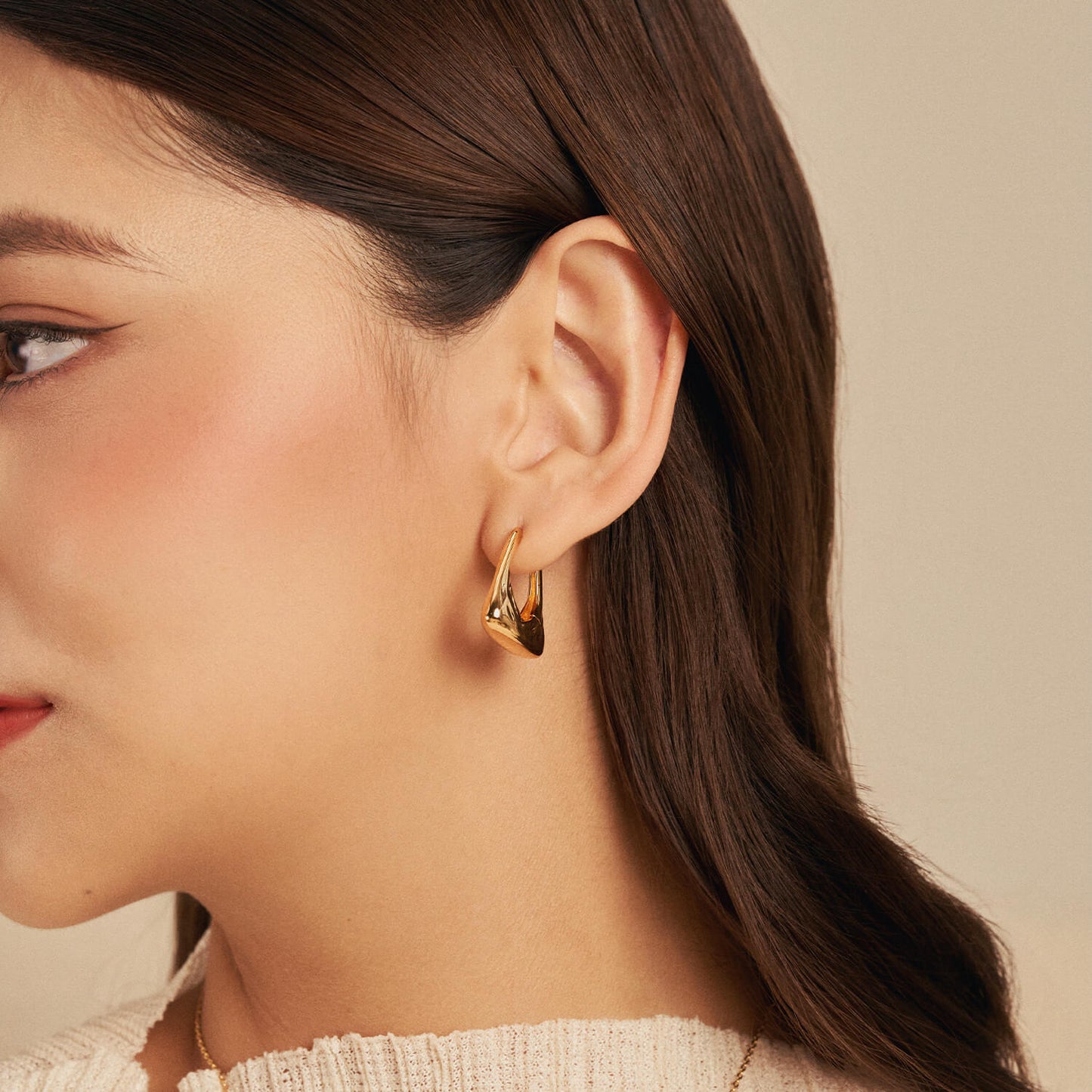 Gold Tetra Earrings