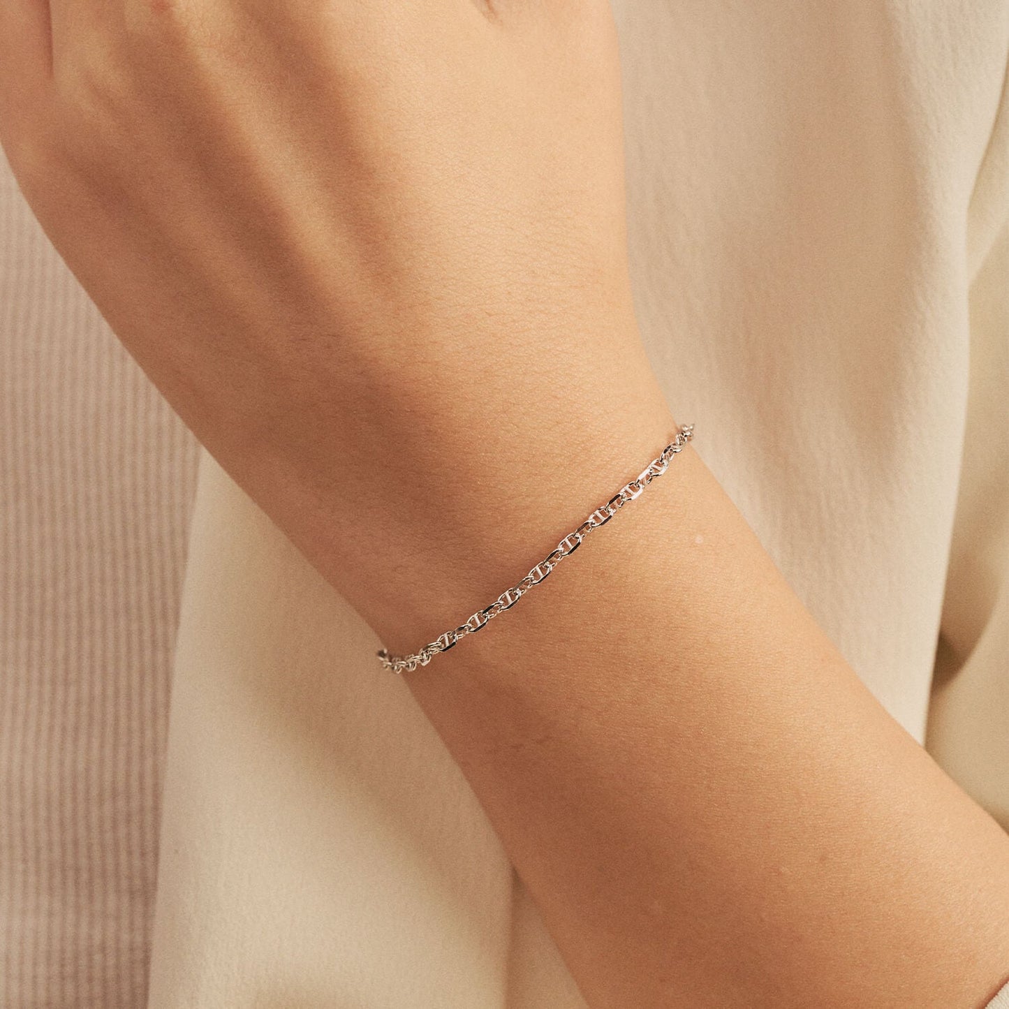 Silver Mariner Chain Bracelet