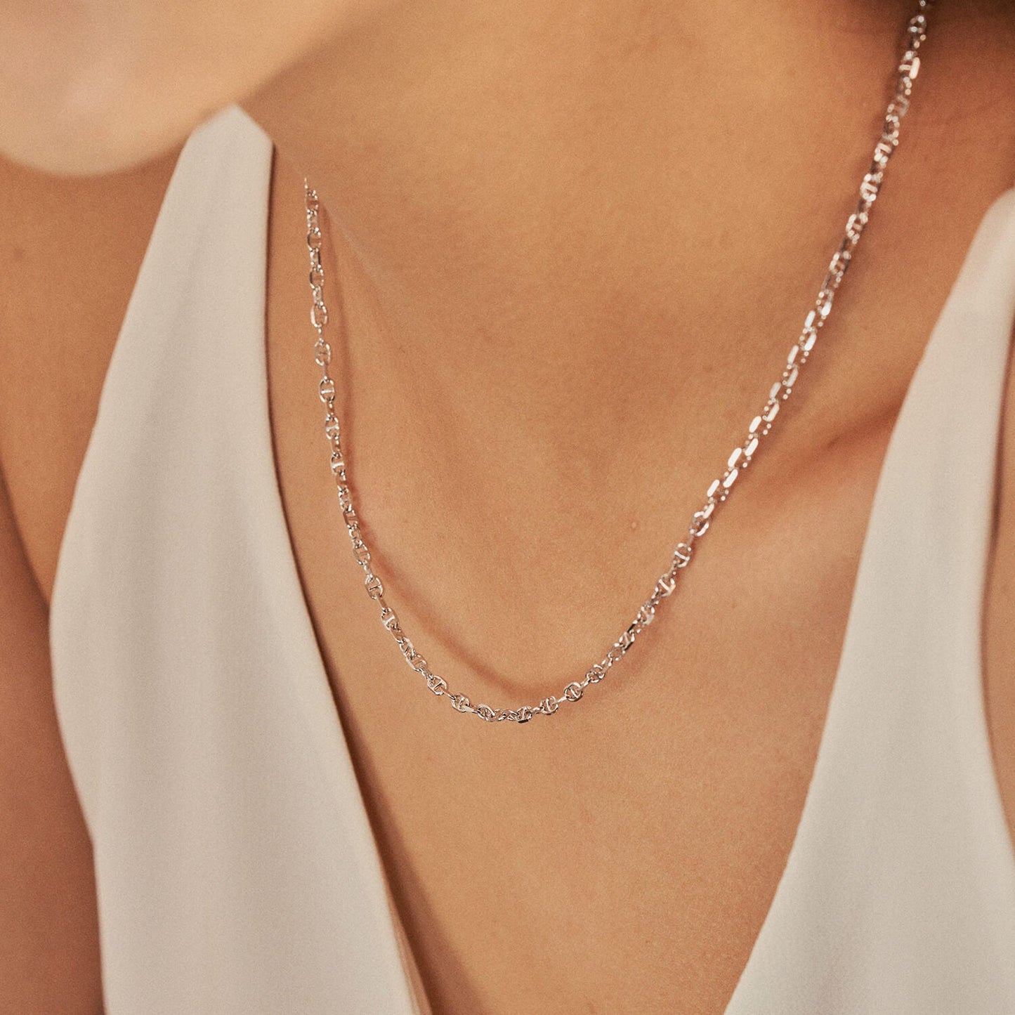 Silver Mariner Chain Necklace