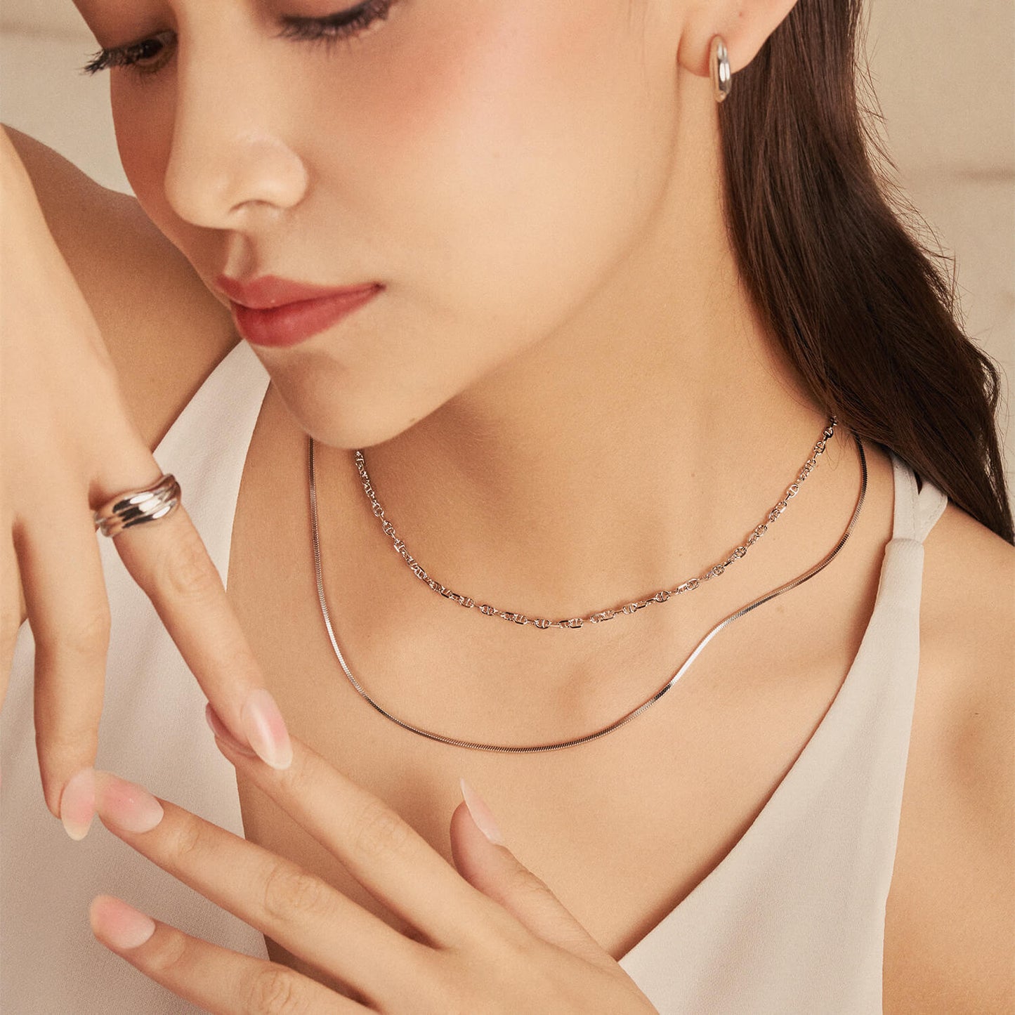 Silver Mariner Chain Necklace