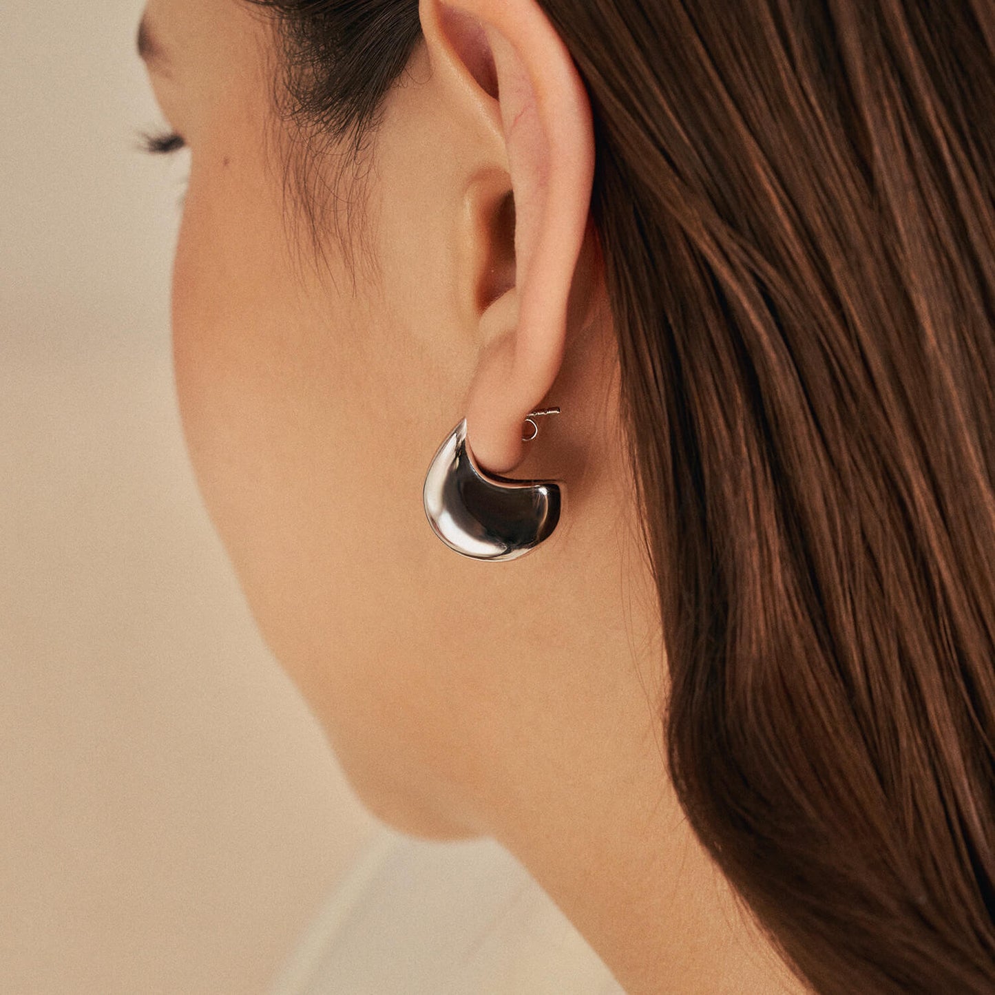 Silver Parabola Earrings