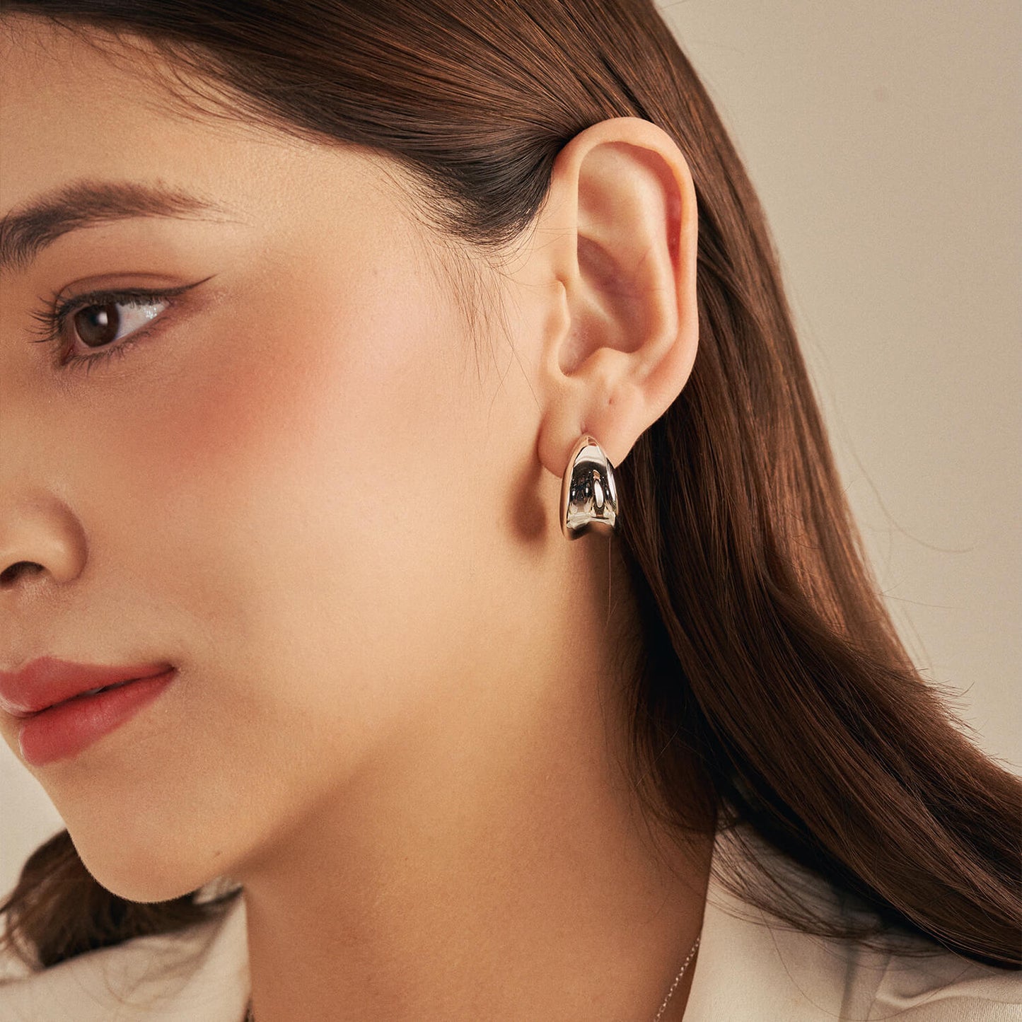 Silver Parabola Earrings