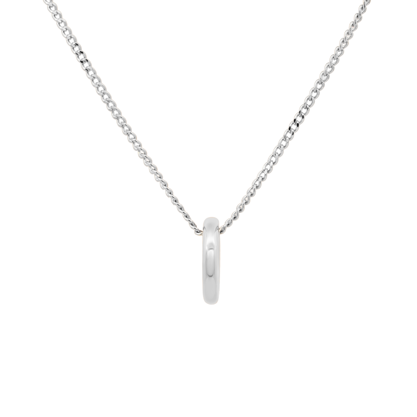 Silver Alex Charm Necklace