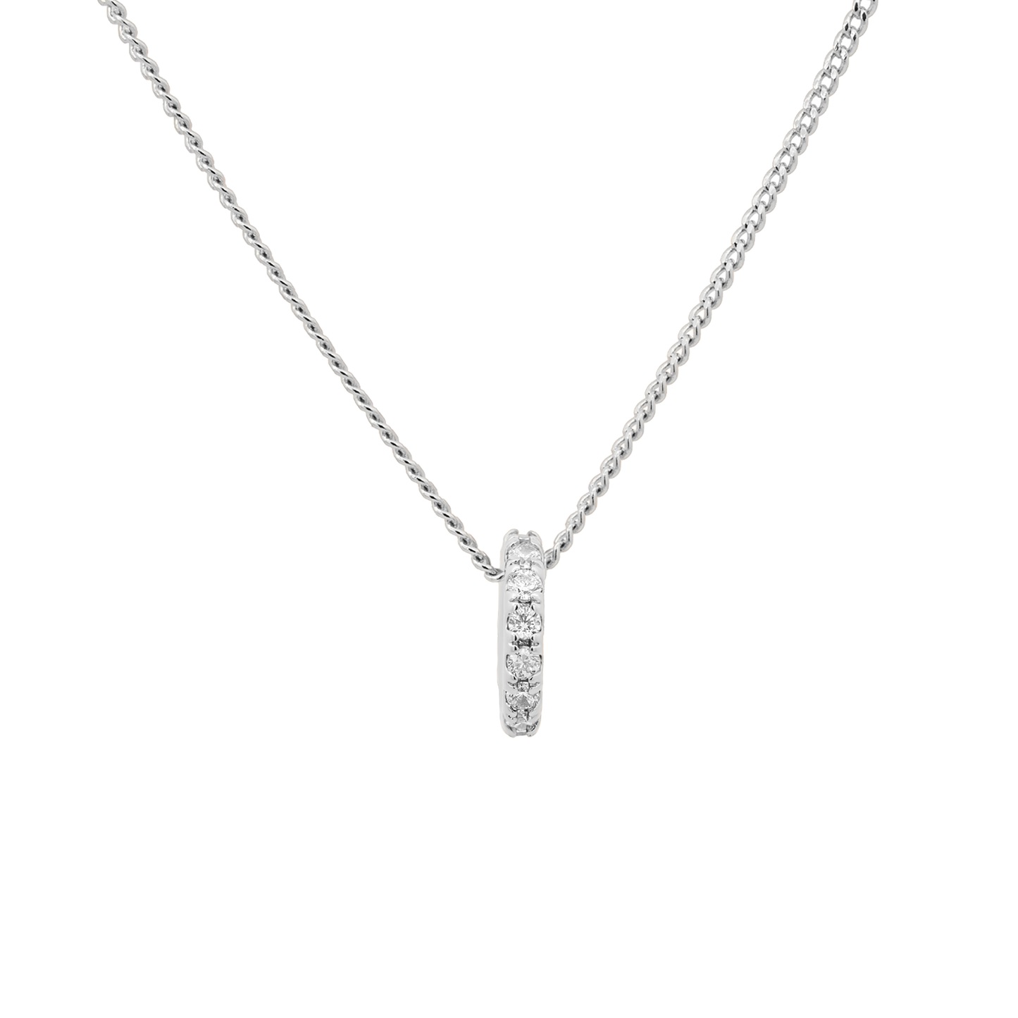 Silver Eli Charm Necklace