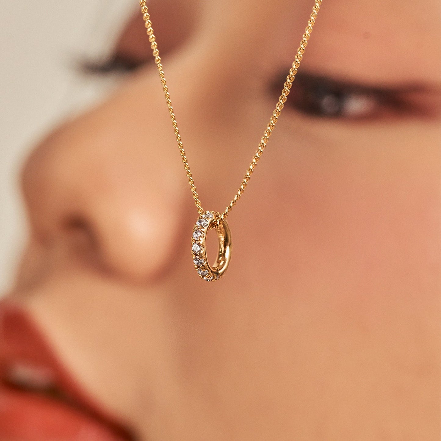 Gold Eli Charm Necklace