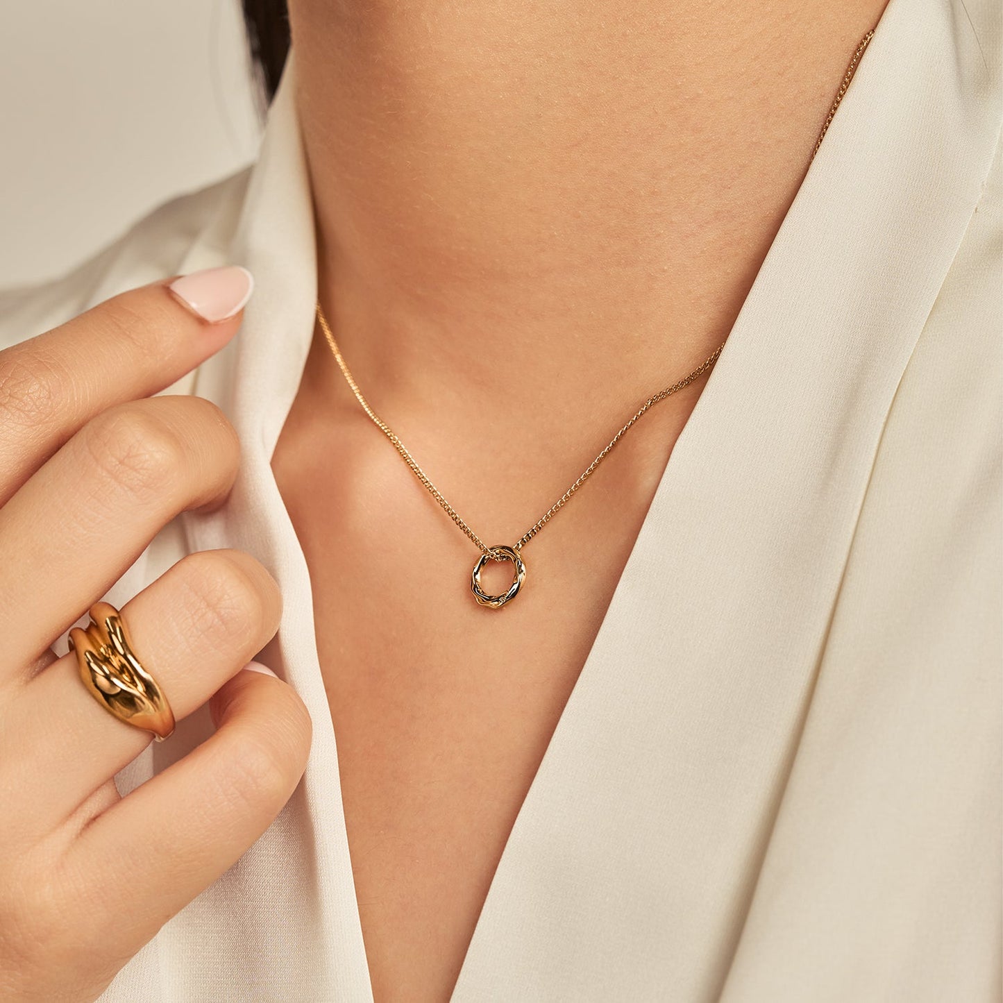 Gold Rumi Charm Necklace