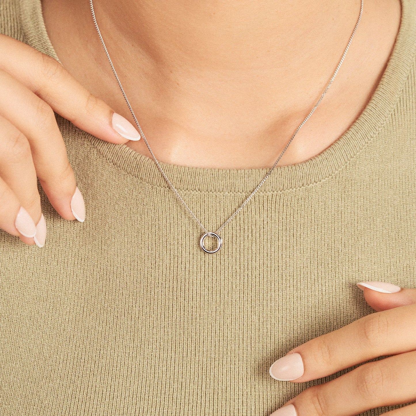 Silver Alex Charm Necklace
