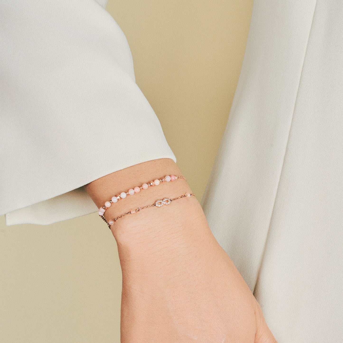 Rose Gold Pink Opal Secret Code Bracelet