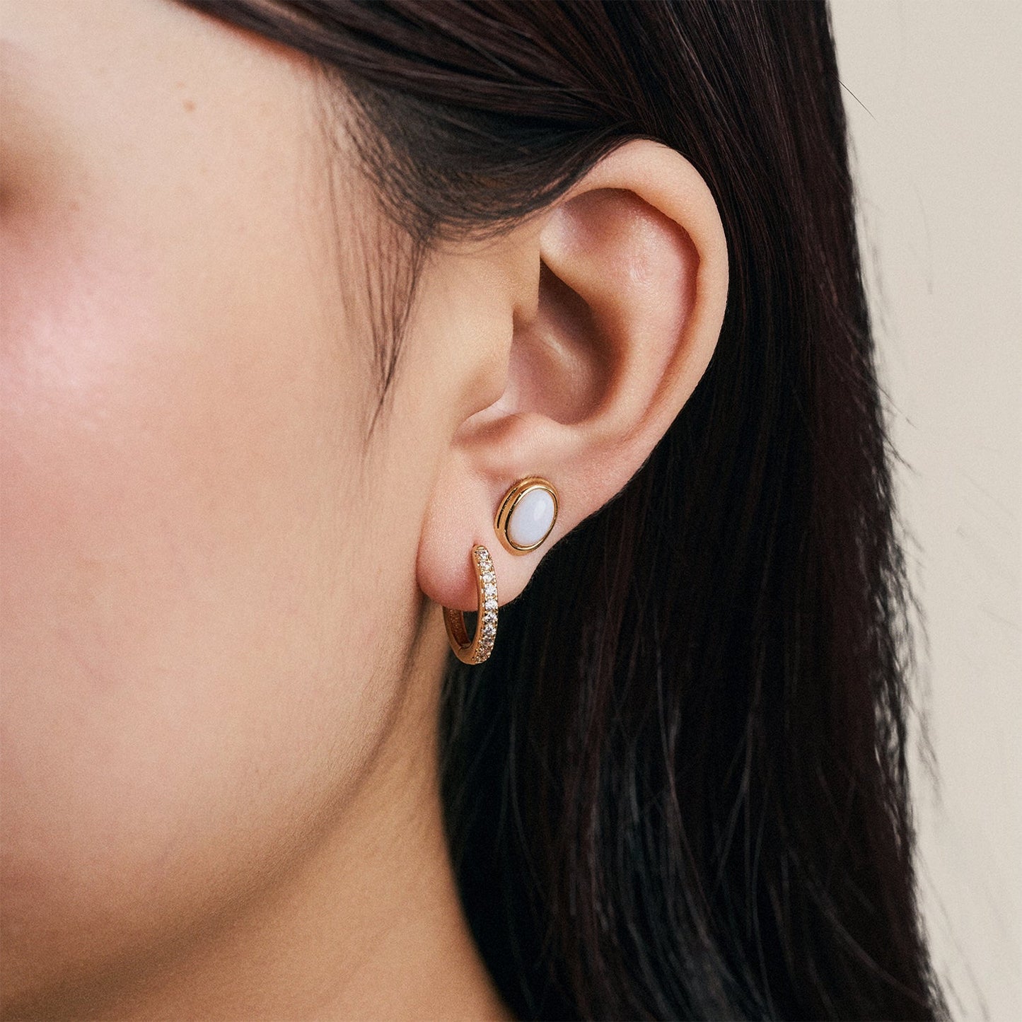 Gold Halo Studs