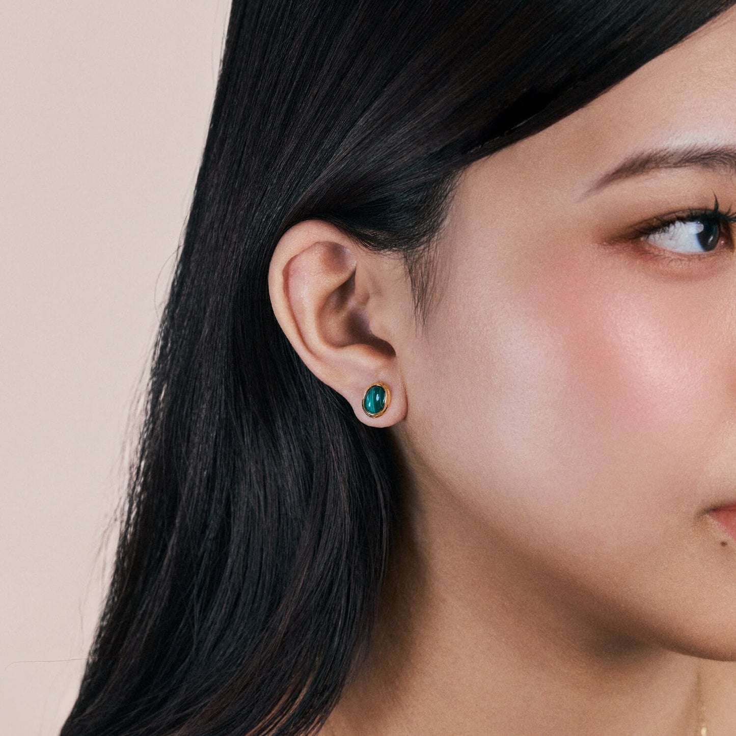 Gold Halo Studs