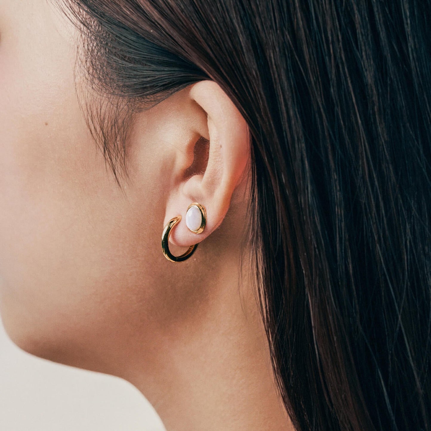 Gold Halo Studs