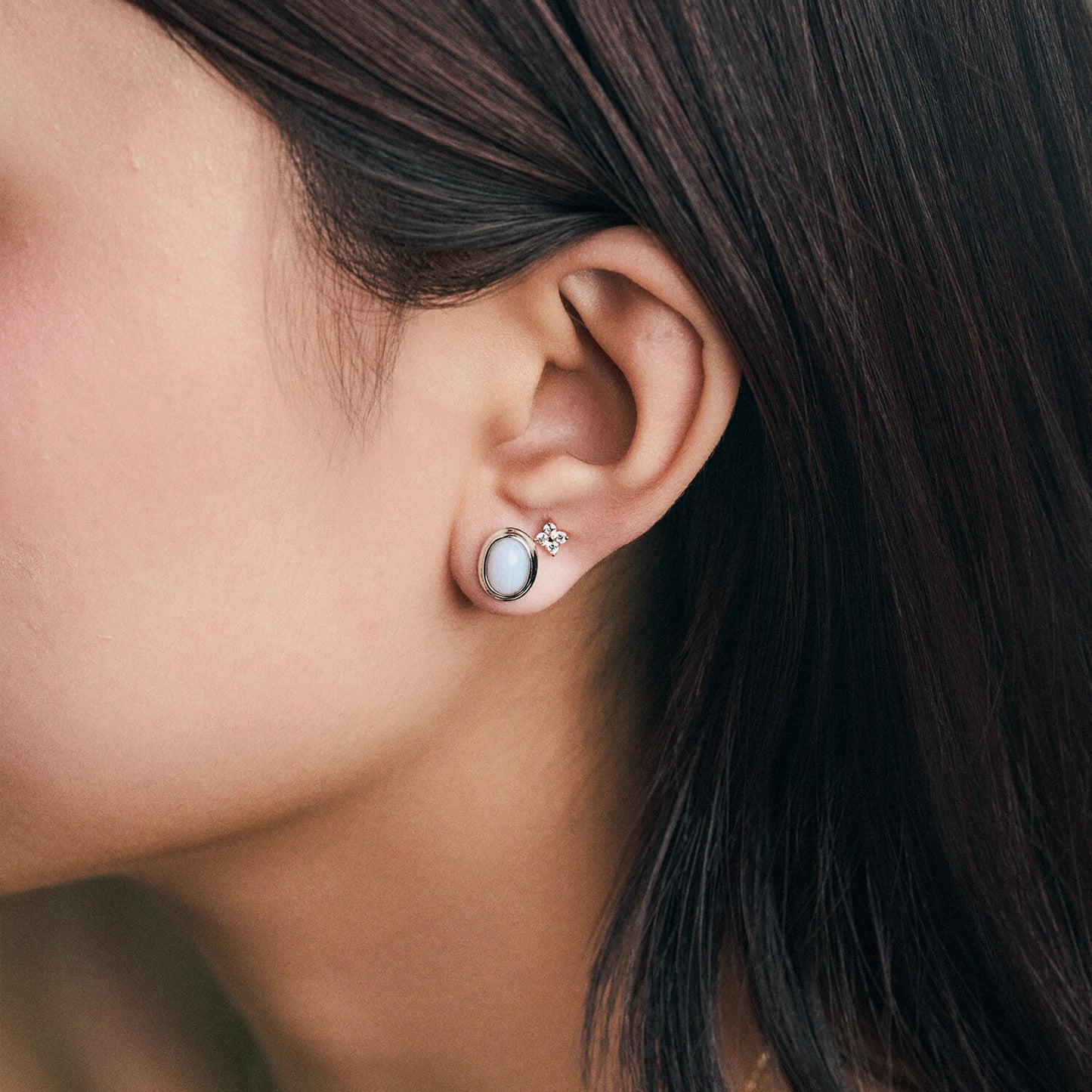 Silver Halo Studs