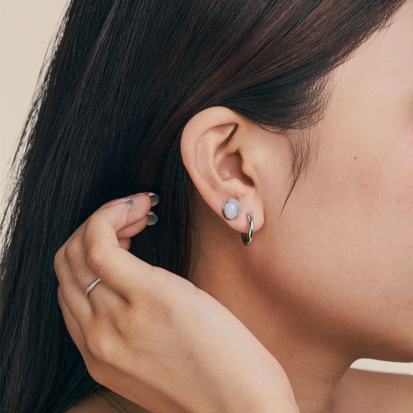 Silver Halo Studs