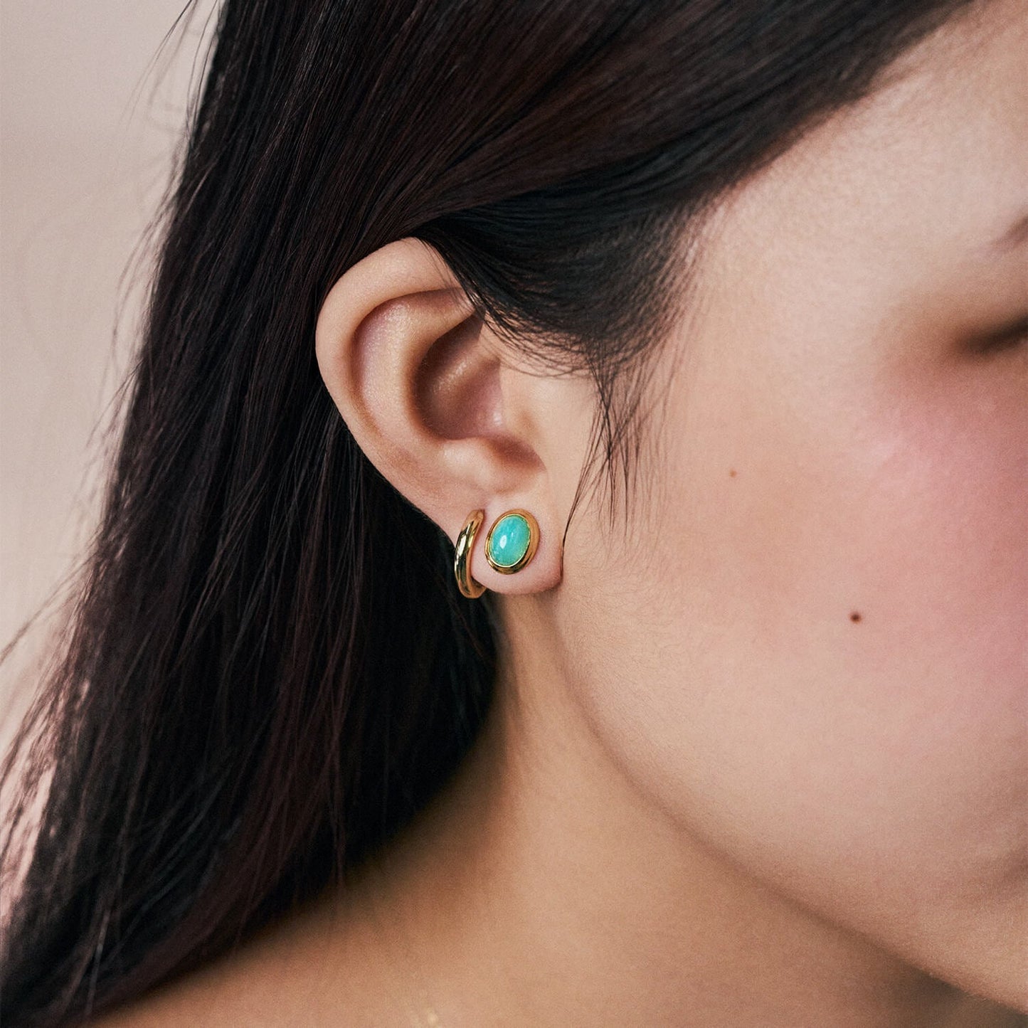 Gold Halo Studs