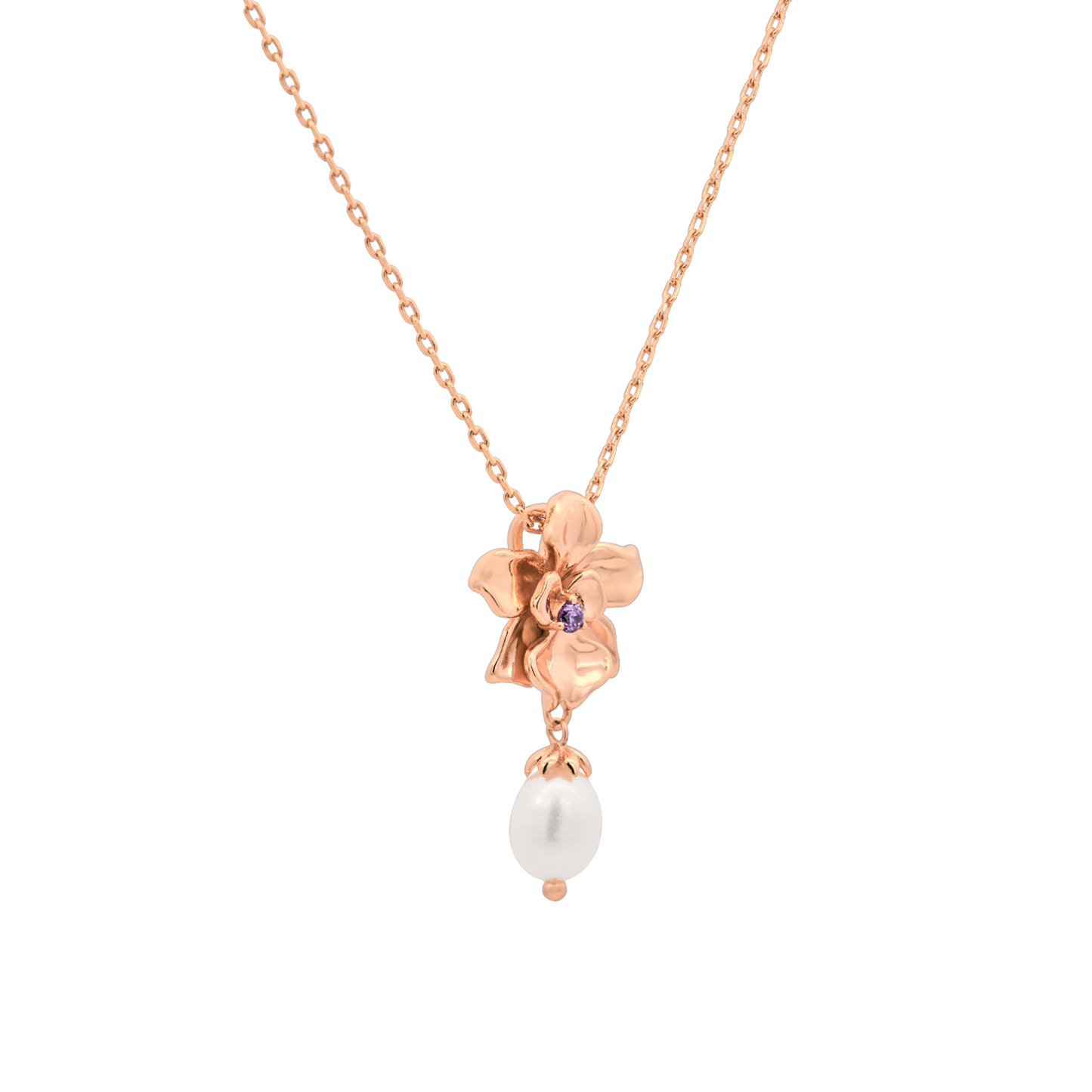 Rose Gold Vanda Necklace