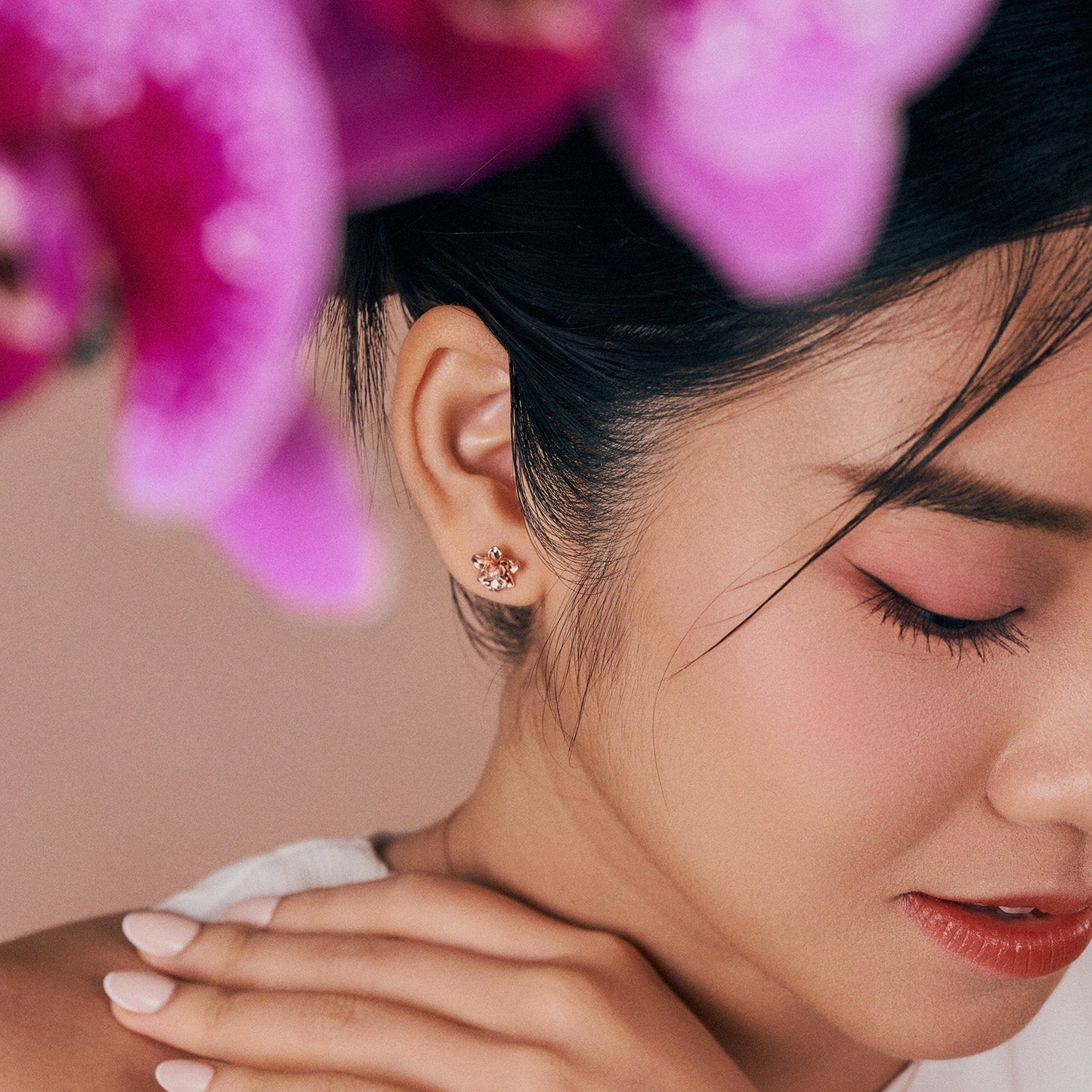 Rose Gold Agnes Studs