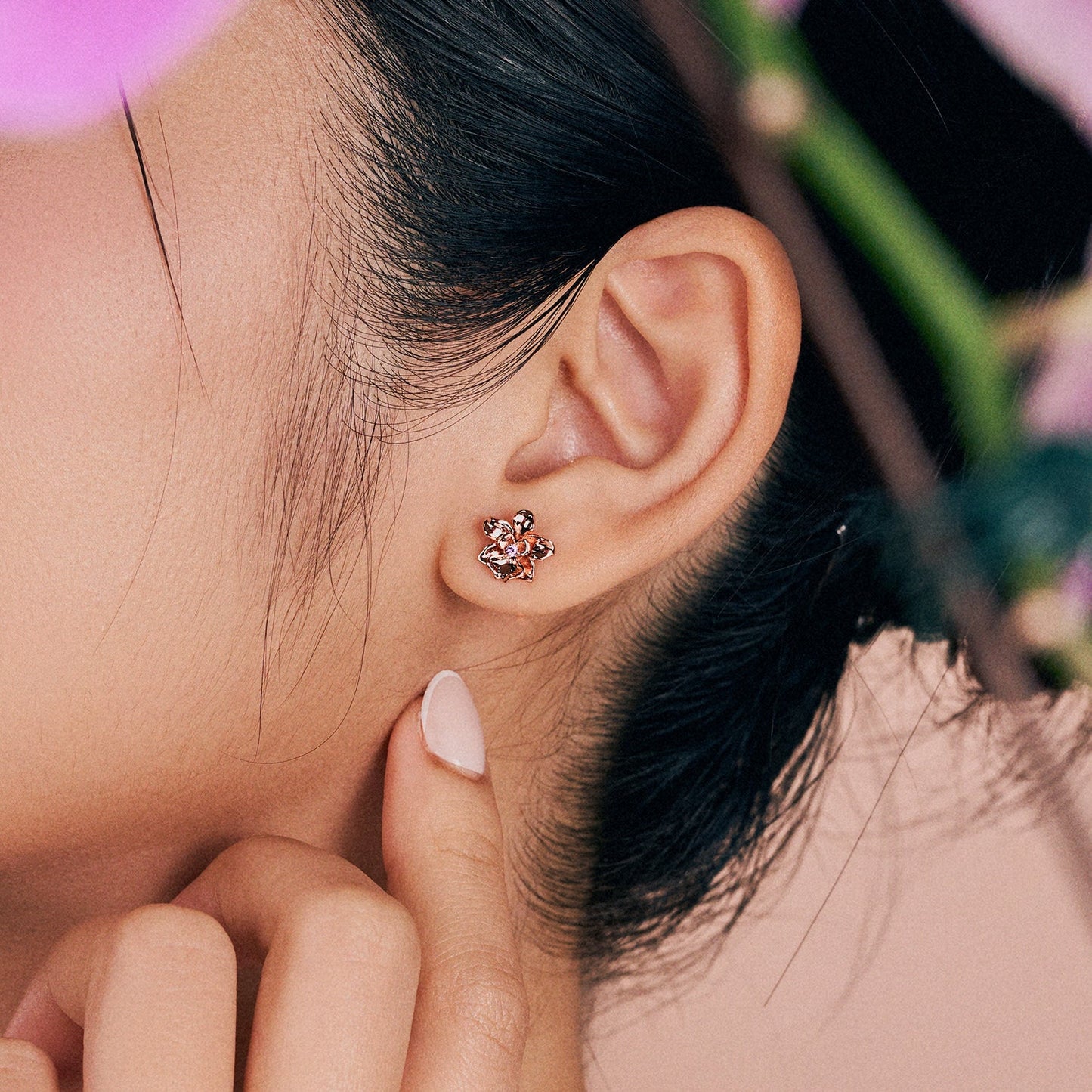 Rose Gold Agnes Studs