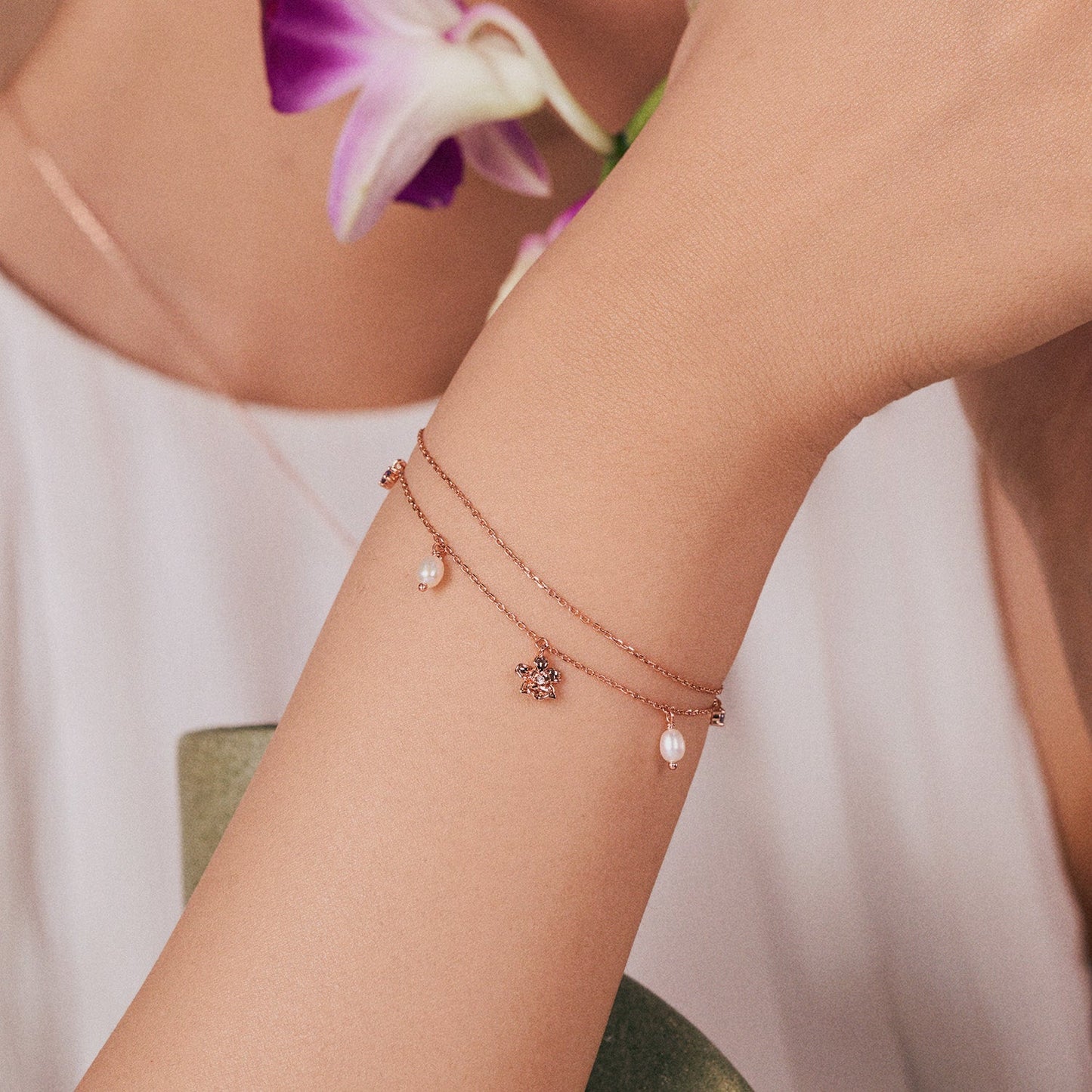 Rose Gold Cataleya Bracelet