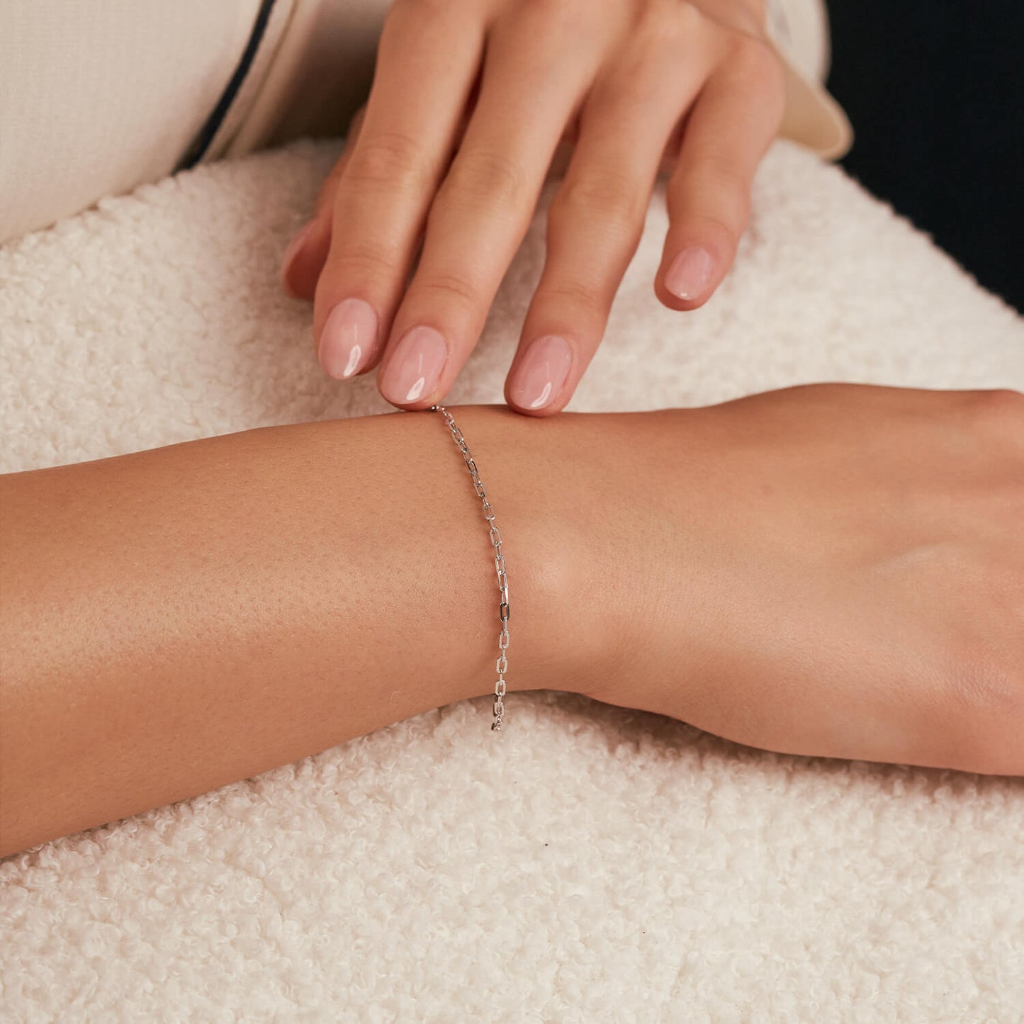 Silver Choux Link Bracelet