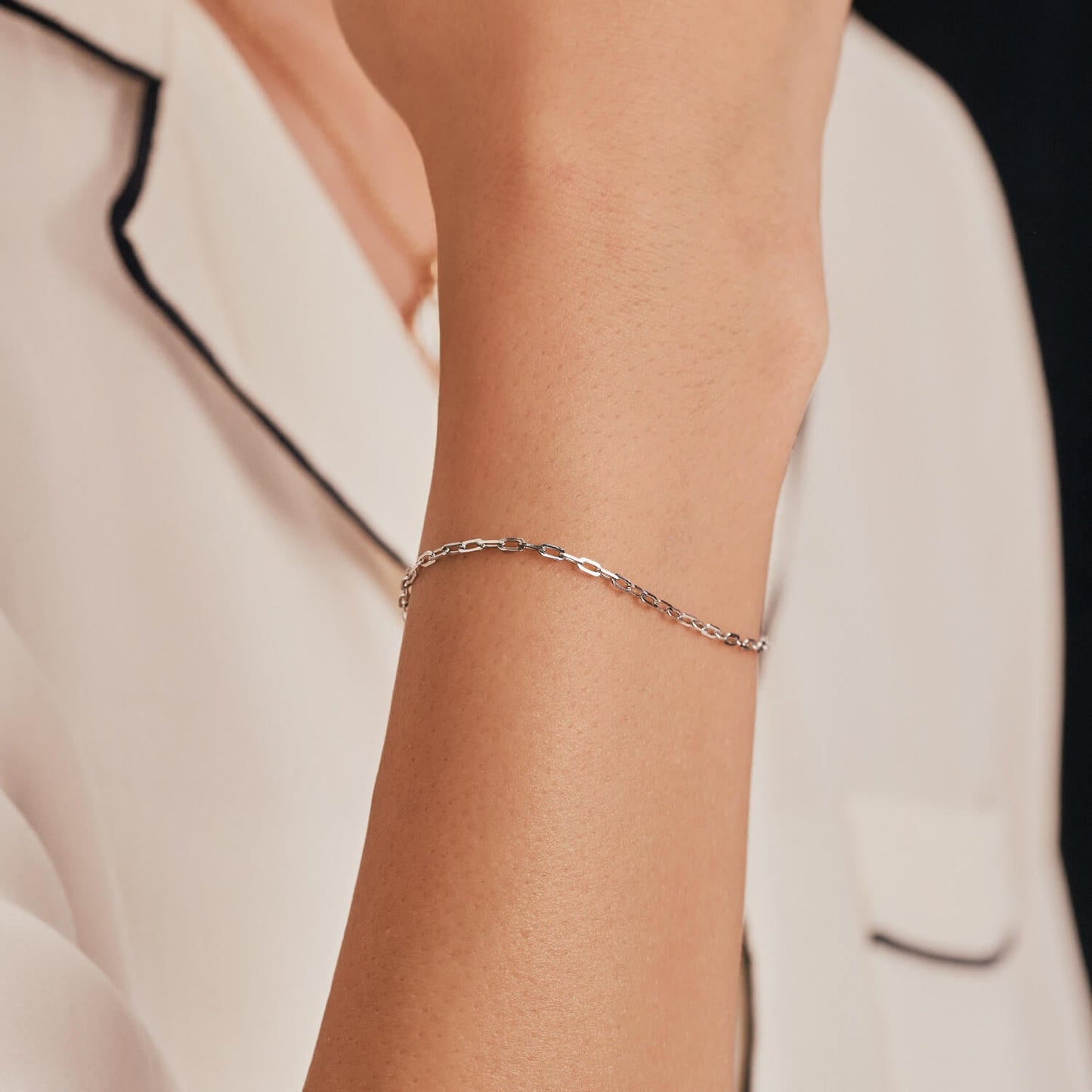 Silver Choux Link Bracelet