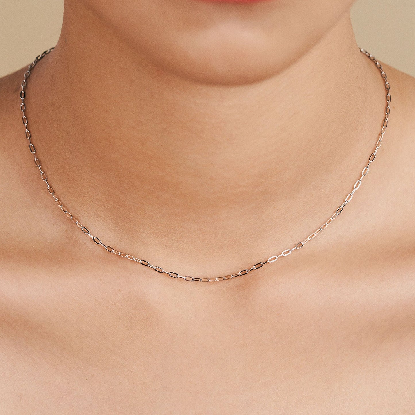 Silver Choux Link Necklace