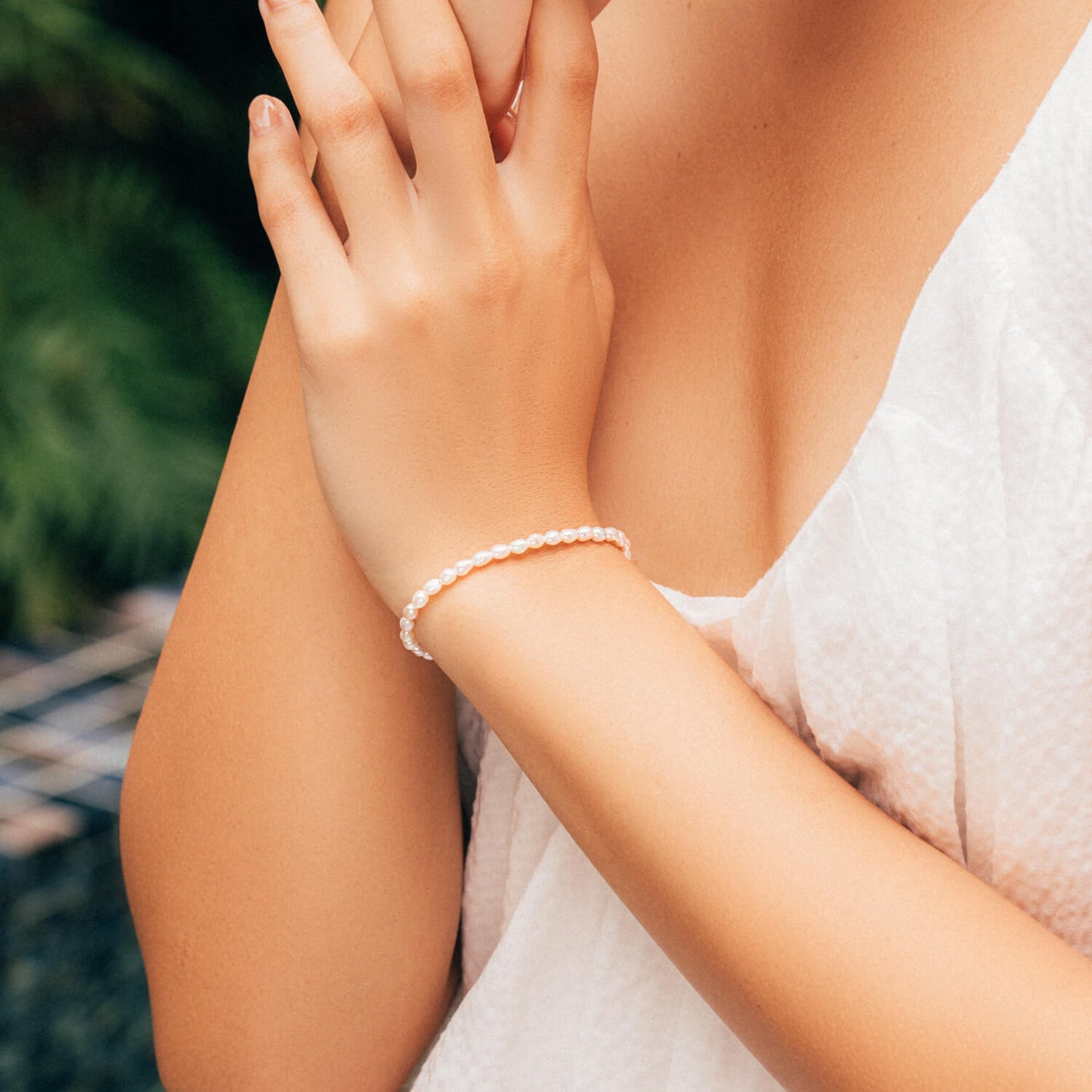 Gold Audrey Classic Pearl Bracelet