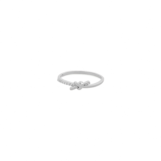 Silver Clove Knot Ring