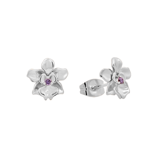 Silver Agnes Studs