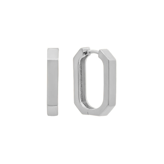 Silver Hexa Hoops