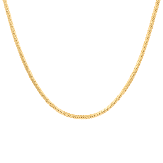 Gold Boxy Herringbone Necklace