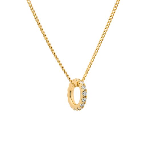 Gold Eli Charm Necklace