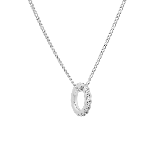 Silver Eli Charm Necklace