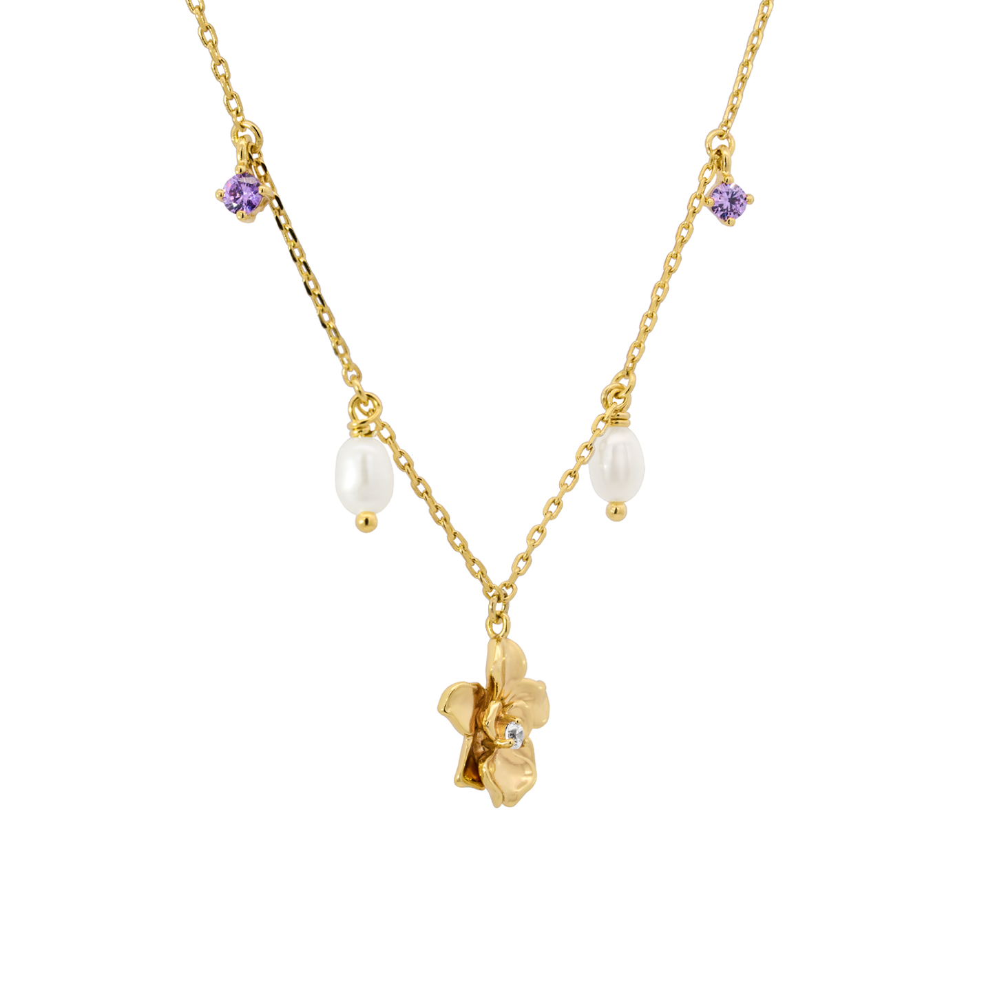Gold Cataleya Necklace