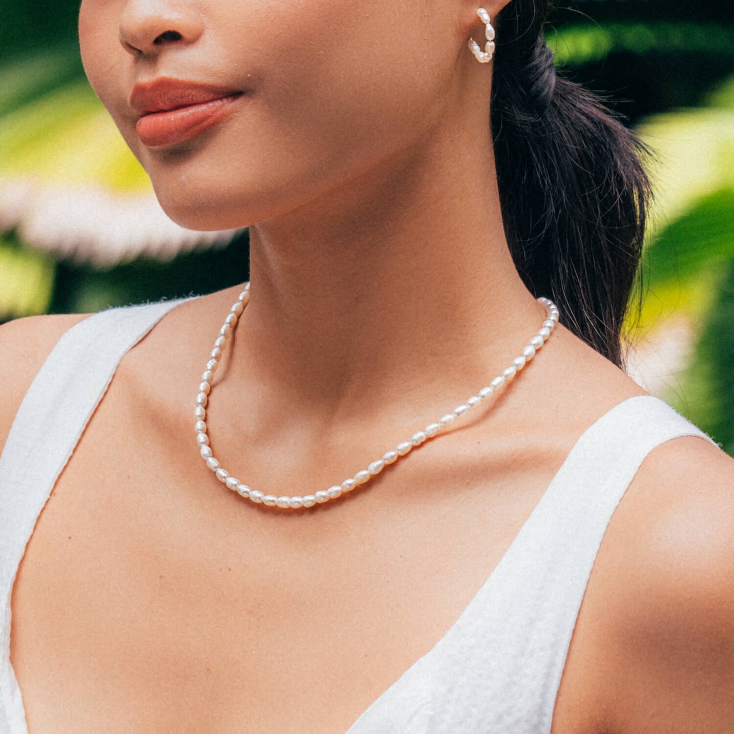 Gold Audrey Classic Pearl Necklace