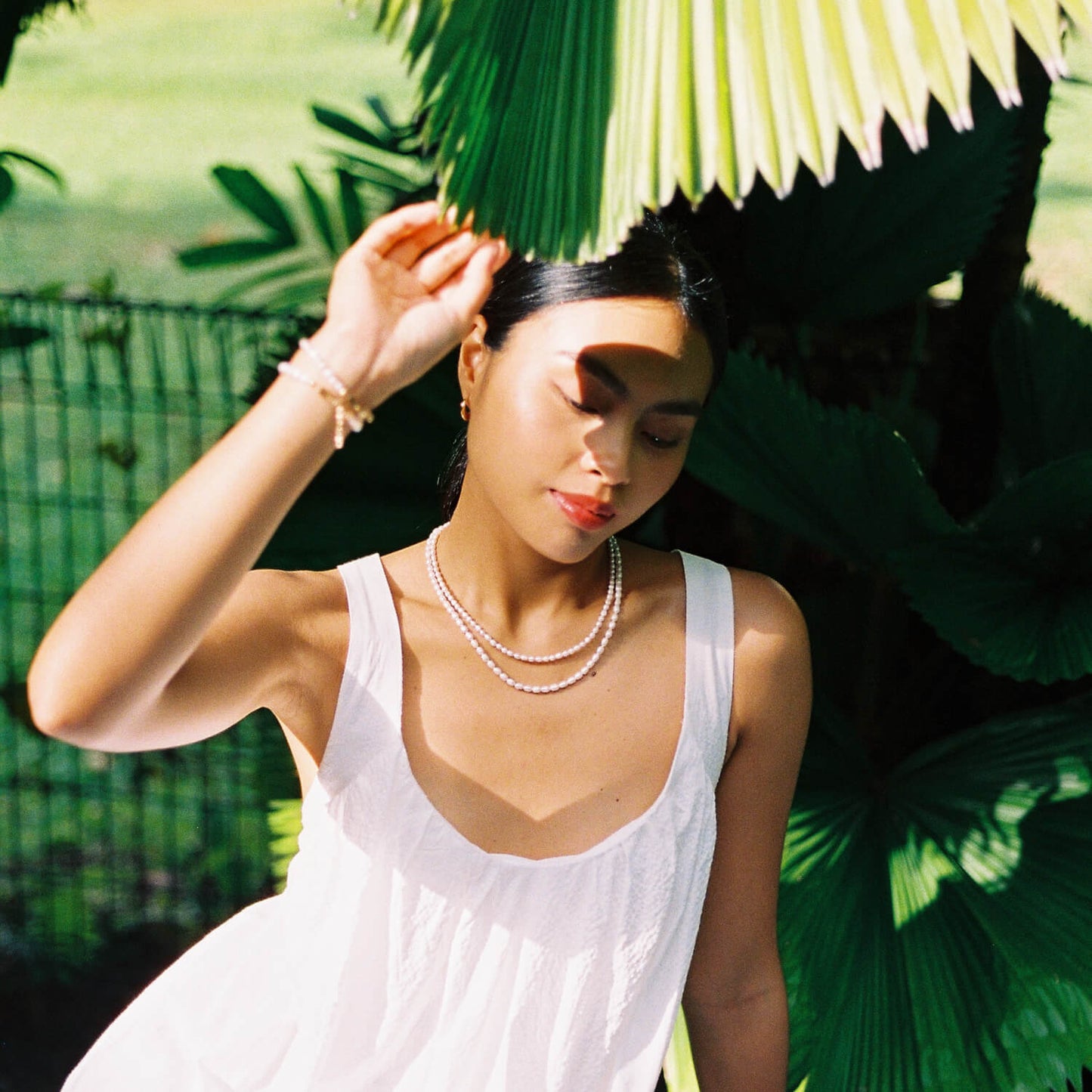 Gold Audrey Classic Pearl Necklace