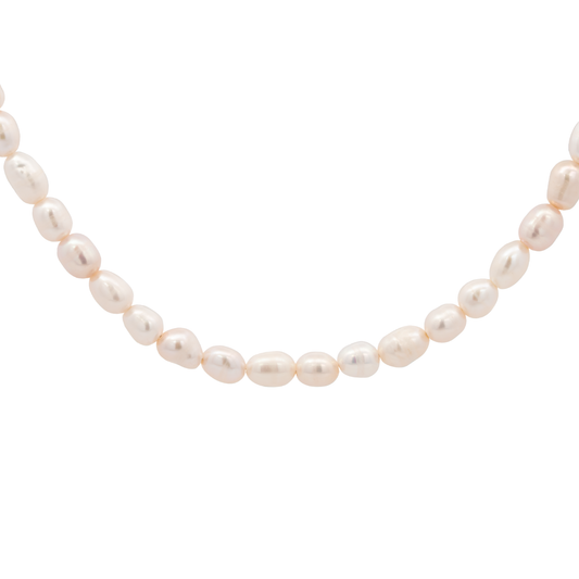 Gold Audrey Classic Pearl Necklace