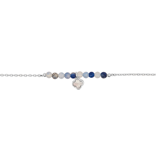 Silver Trust Bracelet (Blue Aventurine)
