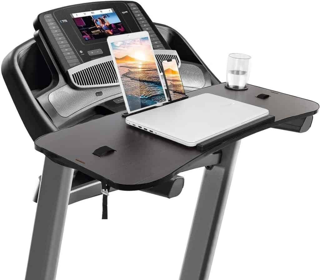 Treadmill Desk Attachment,Treadmill Laptop Desk,36 inches Ergonomic Platform, Big Treadmill Tray for Notebook/Laptop, Workstations for Treadmill Handlebars with Tablet Holder,Cup Holder